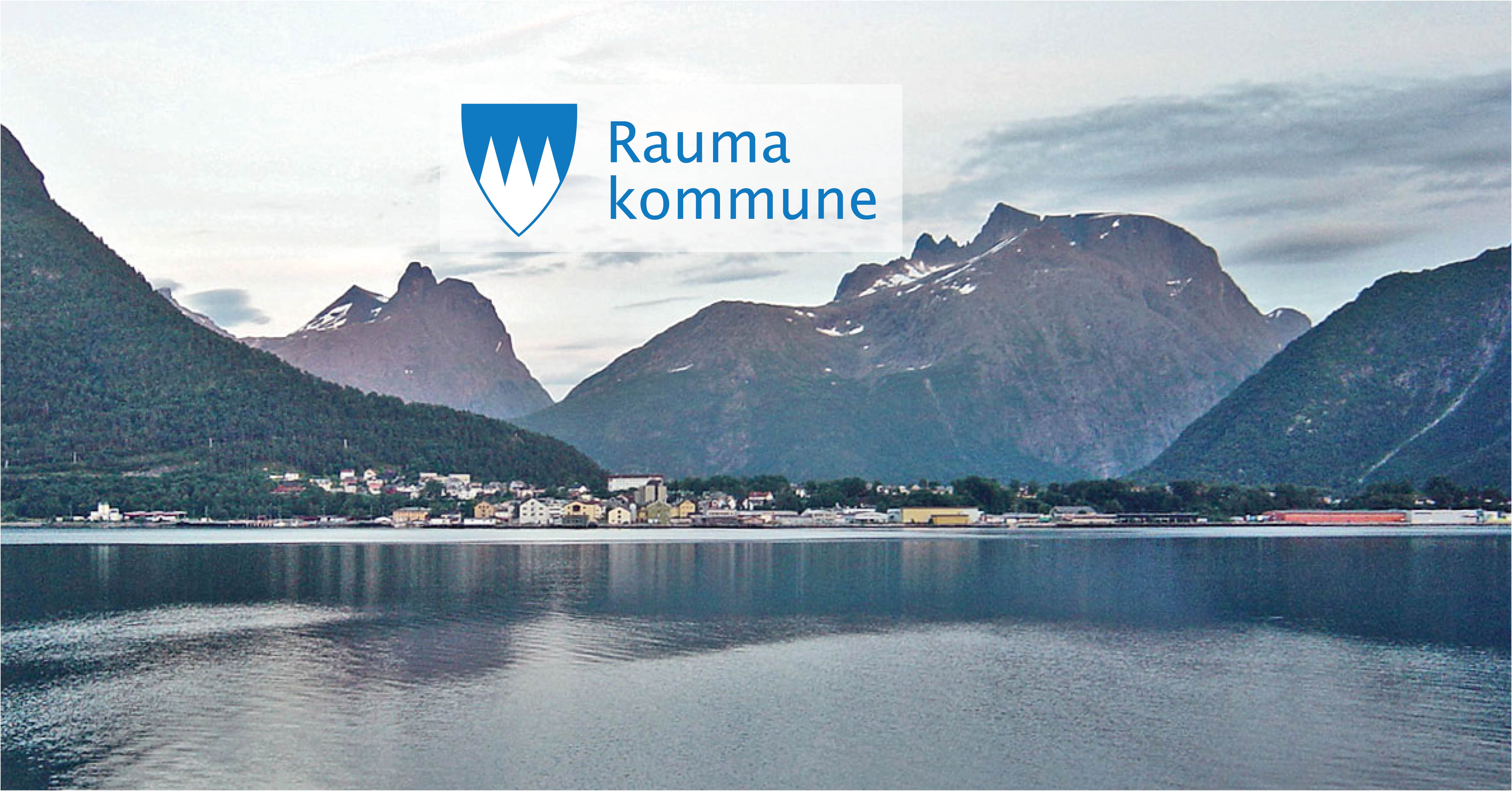 Bilde av Åndalsnes frå fjorden